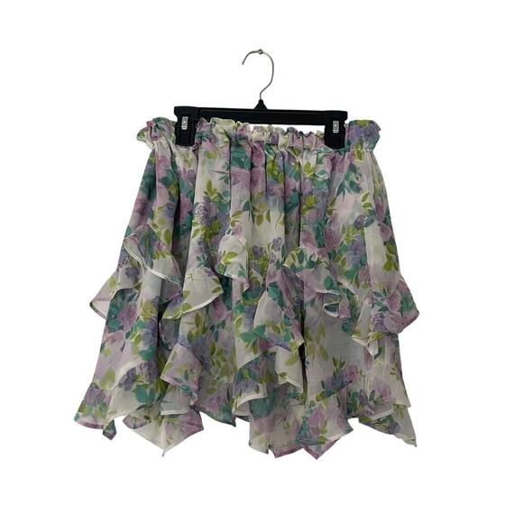 For Love and Lemons Evie Mini Skirt In Lavender Size Small - Picture 2 of 4